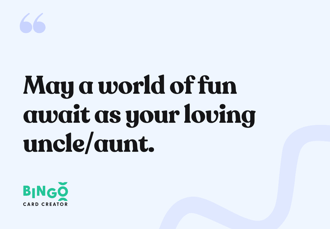 aunt and uncle message