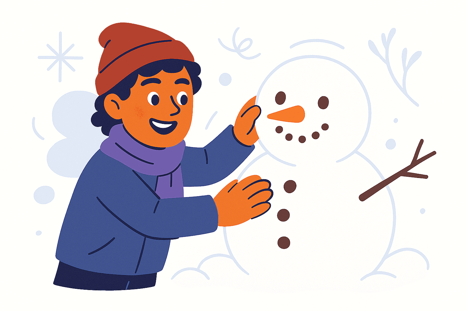 character building snowman