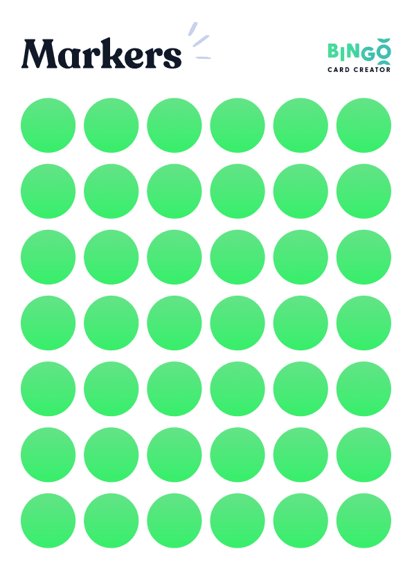 green circle markers